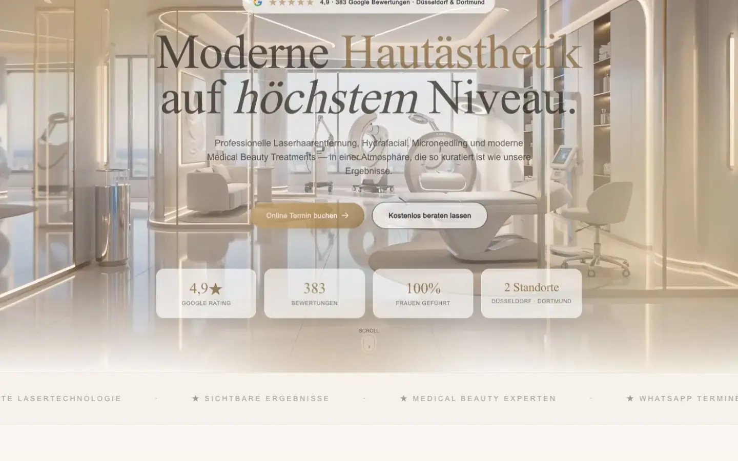 Designkonzept für eine Laserästhetik- & Medical-Beauty-Praxis