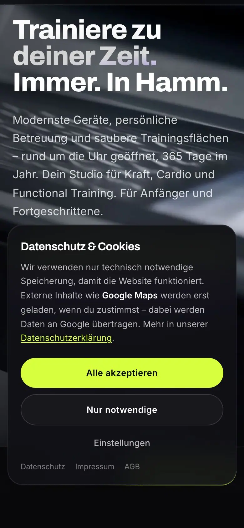 Mobile Ansicht von 24/7-Fitnessstudio