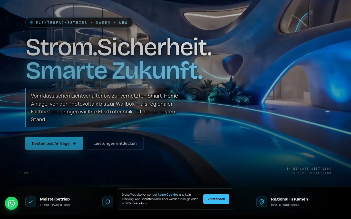 Designkonzept für einen Elektro- & Smart-Home-Handwerksbetrieb