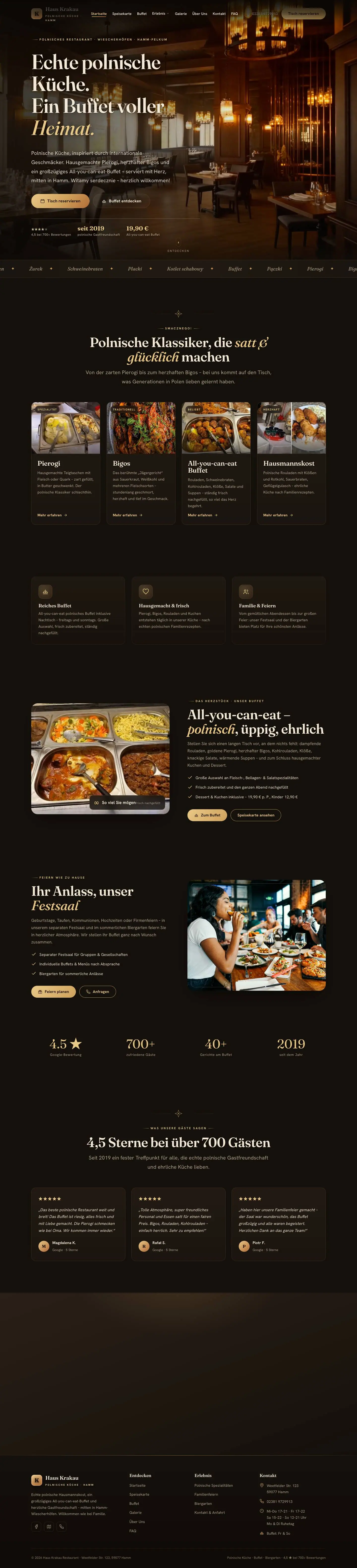 Designkonzept für ein Restaurant mit Eventküche